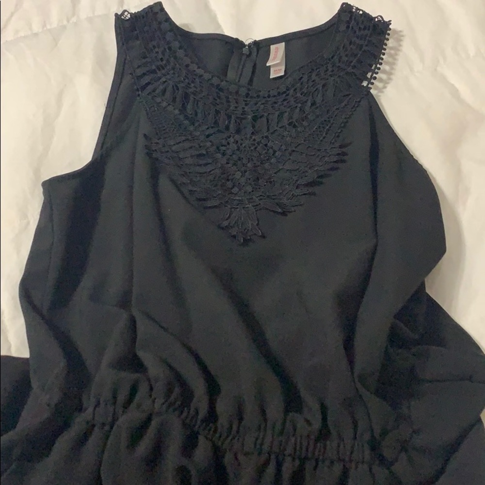 Black sleeveless pant jumpsuit